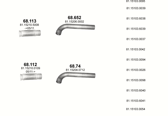 Auspuffanlage für MAN TGS 10.5 (D2066)