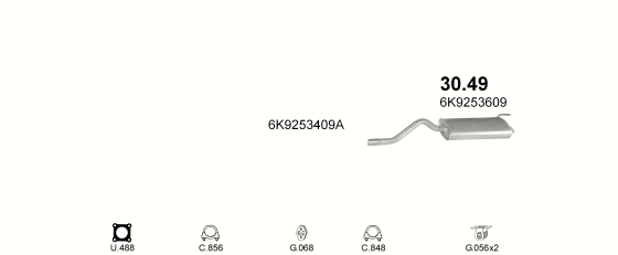 Auspuffanlage für SEAT INCA 1.6