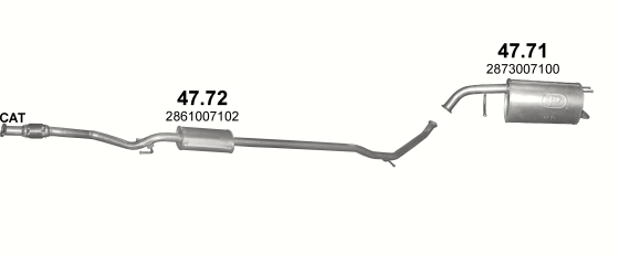 Auspuffanlage für KIA PICANTO 1.0 (1.0)