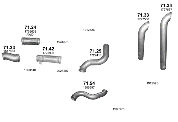 Auspuffanlage für SCANIA P, R, T 9.3 (4X2 ; 4X4 ; 6X2 ; 6X4 ; 6X6 ; 6X2/2 ; 6X2/4)