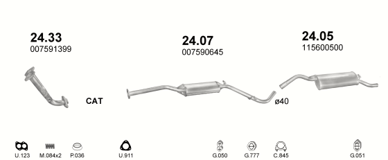 Auspuffanlage für SKODA FAVORIT 1.3 (1.3)