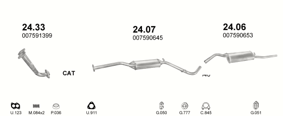 Auspuffanlage für SKODA FAVORIT 1.3 (1.3i FOREMAN)