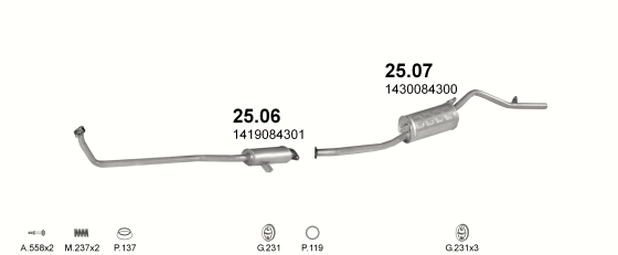 Auspuffanlage für SUZUKI MARUTI 0.8