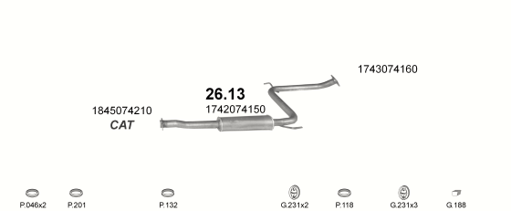 Auspuffanlage für TOYOTA CAMRY 2.0