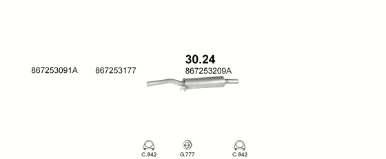 Auspuffanlage für VOLKSWAGEN DERBY 1.3