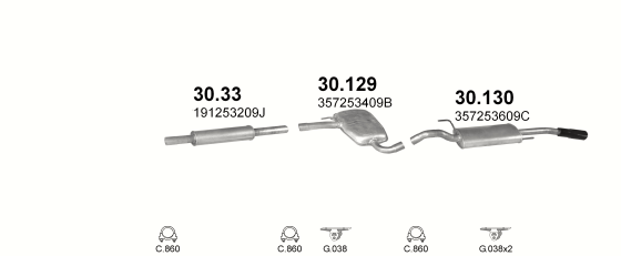 Auspuffanlage für VOLKSWAGEN PASSAT 1.8 (1.8 16V GT)