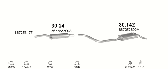 Auspuffanlage für VOLKSWAGEN POLO 1.05 (MICRO)