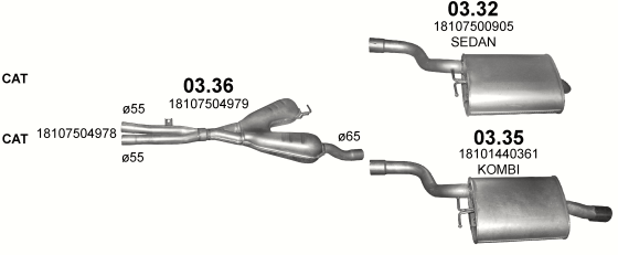 Auspuffanlage für BMW 5 E39 2.2 (520i)
