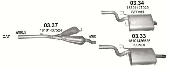 Auspuffanlage für BMW 5 E39 2.0 (520i)