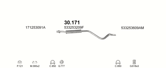 Auspuffanlage für VOLKSWAGEN SCIROCCO 1.8