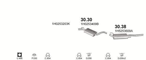 Auspuffanlage für VOLKSWAGEN VENTO 1.8