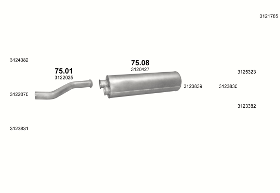 Auspuffanlage für VOLVO FL 6 5.4 (4X2   FL618/619)