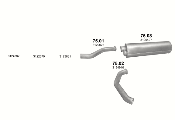 Auspuffanlage für VOLVO FL 6 5.4 (4X2    FL618/619)