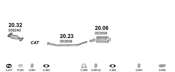 Auspuffanlage für POLONEZ TRUCK 1.6 (STANDARD)