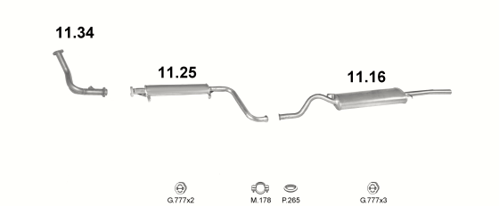 Auspuffanlage für LADA 2110 1.5 (1.5i 16V)