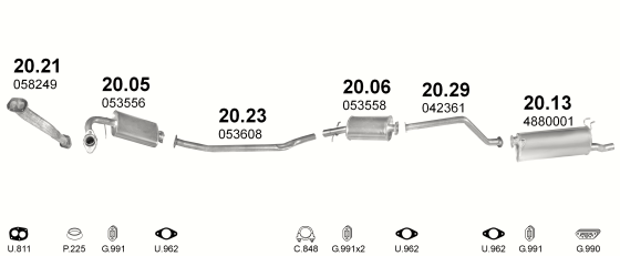 Auspuffanlage für POLONEZ TRUCK PLUS 1.6 (DC DOUBLE CABIN)