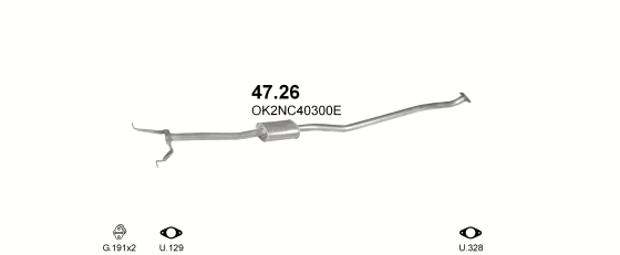 Auspuffanlage für KIA SPECTRA 1.6