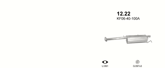Auspuffanlage für MAZDA XEDOS 6 2.0 (2.0i -V6-24V)