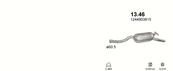 Auspuffanlage für MERCEDES E300 - W124 3.0 D (W124 E300)