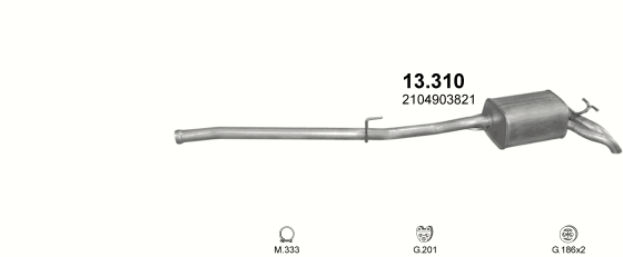 Auspuffanlage für MERCEDES E200 - W210 2.2 CDi (W210 - E KLASSE)