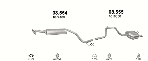 Auspuffanlage für FORD MONDEO 2.0 (2.0i -16V)