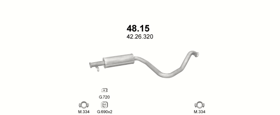 Auspuffanlage für SAAB 900 2.5 (2.5i -24V)