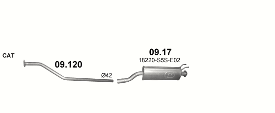 Auspuffanlage für HONDA CIVIC 1.4 (1.4 16V)
