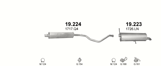 Auspuffanlage für PEUGEOT 307 2.0 (2.0i 16V)