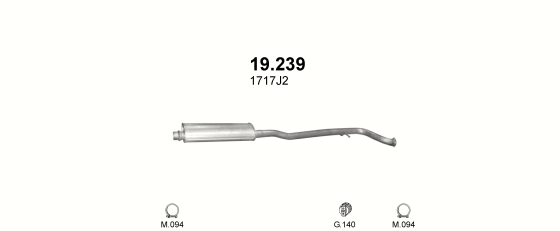 Auspuffanlage für PEUGEOT 406 3.0 (3.0 V6)