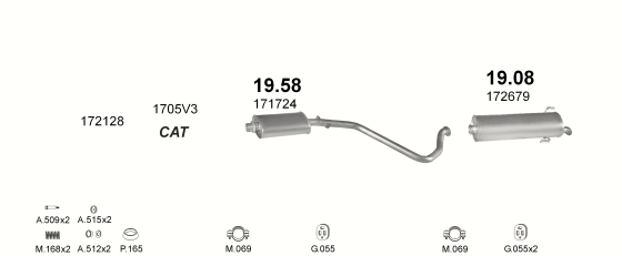 Auspuffanlage für PEUGEOT 306 1.8 D