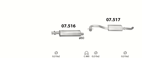 Auspuffanlage für FIAT DUCATO 2.5 D (2.5 Diesel)