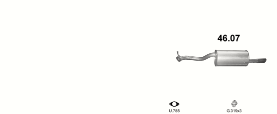 Auspuffanlage für SUBARU LEGACY 2.0 (2.0)
