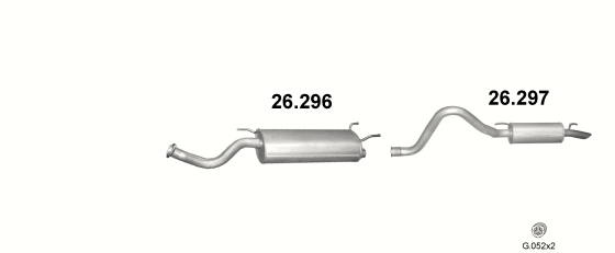 Auspuffanlage für TOYOTA LAND CRUISER 4.2 D (4.2 TD Turbo Diesel)