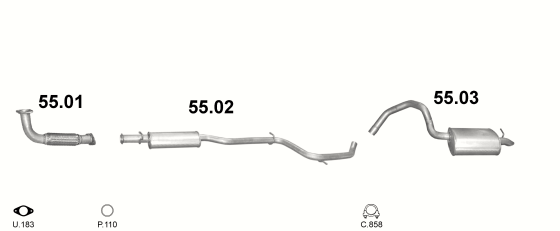 Auspuffanlage für JAGUAR X-TYPE 2.0 D (2.0 Diesel DOHC)