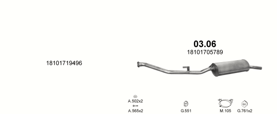 Auspuffanlage für BMW 3 E30 1.6 (1.6)