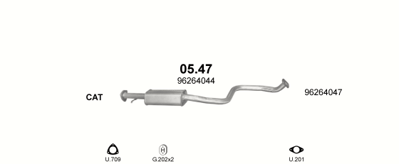 Auspuffanlage für DAEWOO TACUMA 2.0 (2.0 16V)