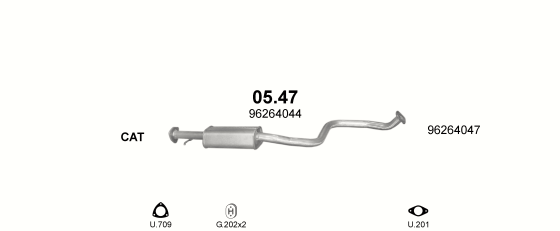 Auspuffanlage für DAEWOO REZZO 1.6 (1.6 16V)