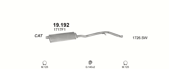 Auspuffanlage für PEUGEOT 406 2.0 (2.0i -16V)