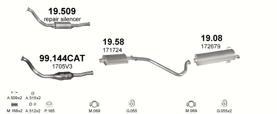 Auspuffanlage für PEUGEOT 306 1.8 D (1.8 Diesel)