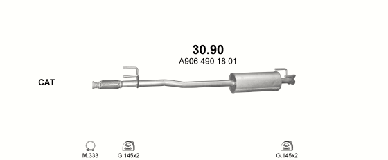 Auspuffanlage für VOLKSWAGEN CRAFTER 2.5 (2.5)
