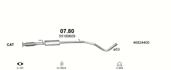 Auspuffanlage für FIAT STILO 1.4 (1.4 16V)