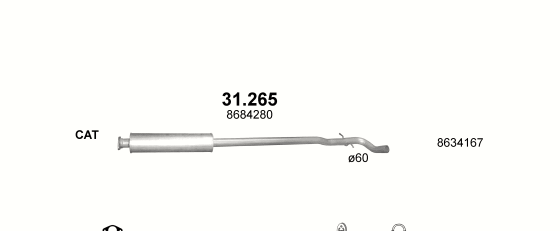 Auspuffanlage für VOLVO V70 II 2.4 (2.4)
