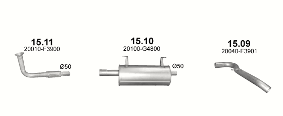 Auspuffanlage für NISSAN TRADE 3.0 D (3.0 Diesel 7505)