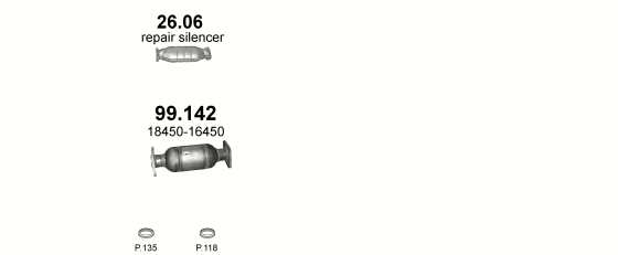 Auspuffanlage für TOYOTA CARINA II 1.6 (1.6i 16V)