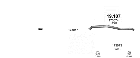 Auspuffanlage für PEUGEOT EXPERT II 2.0 D (2.0 HDi 16V)